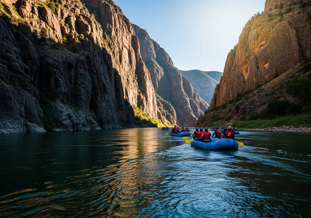 Whitewater rafting on the Arkansas River near the Royal Gorge