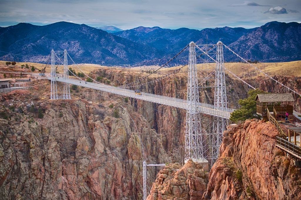 Colorado Jeep Tour rides over the Royal Gorge in Canon City Colorado