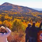 Colorado jeep tour guests enjoying the fall colors