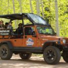 guests with Colorado Jeep Tours enjoying the aspen trees on the trail