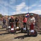 segway riders are on the Royal Gorge Bridge ready for their off road experience Canon City Colorado