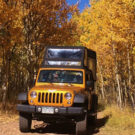 Colorado Jeep Tour during gold belt tour with yellow Aspen trees